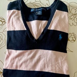 Ralph Lauren Sport Striped V-Neck‎ Sweater